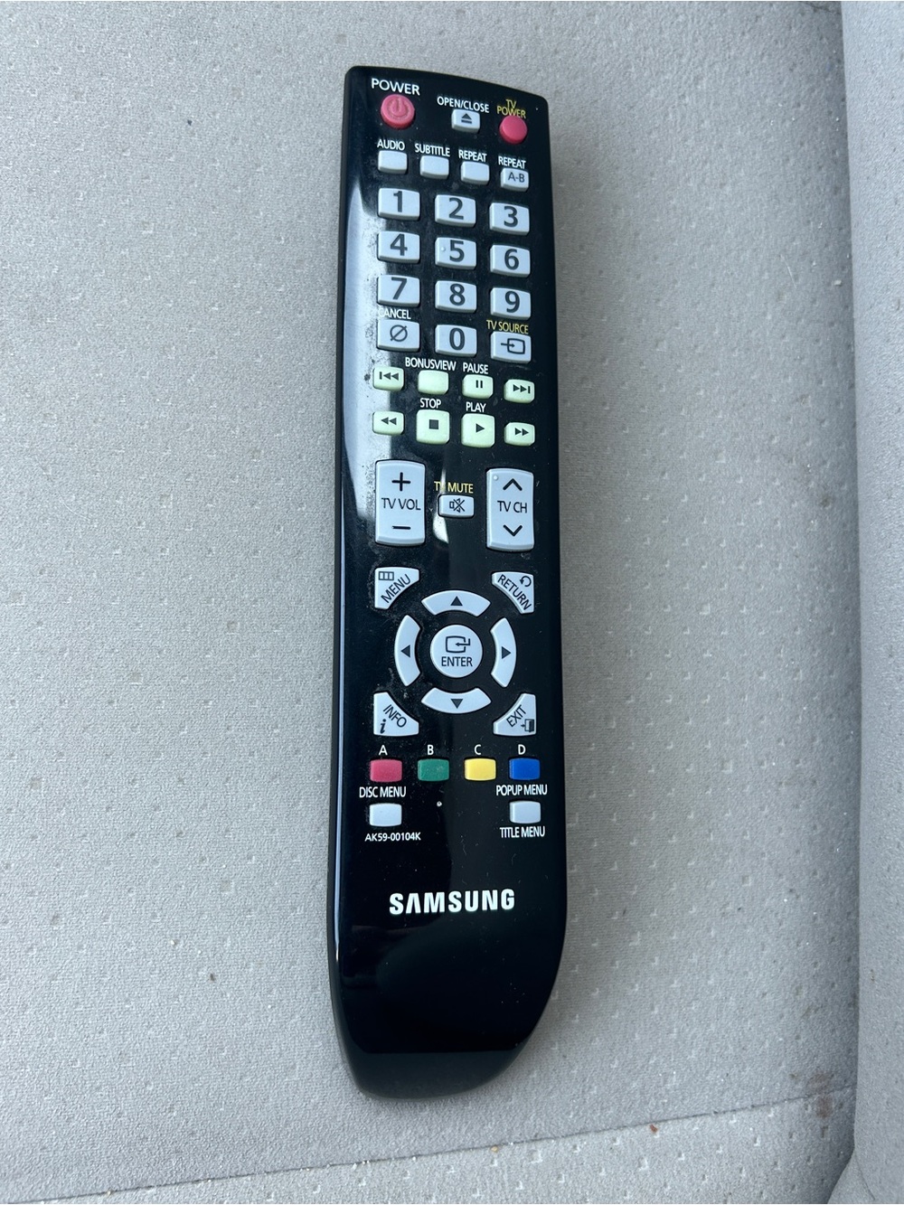 Samsung Remote Control with Multicolor Function Buttons